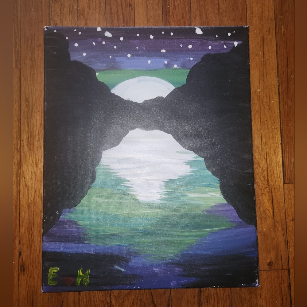 Abstract Night Sky Canvas Art